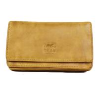 Bear Design Dames Portemonnee met Overslag Cow Lavato Oker Geel