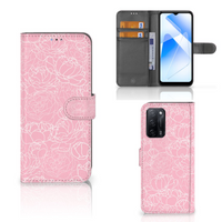 OPPO A16/A16s/A54s Hoesje White Flowers - thumbnail