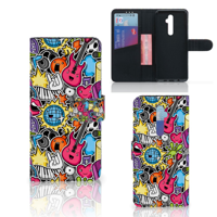 OPPO Reno 2Z Wallet Case met Pasjes Punk Rock