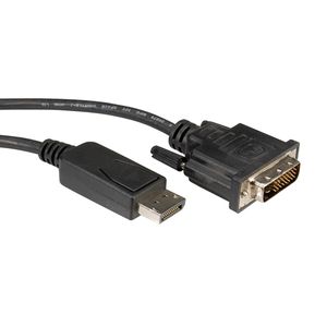 ROLINE DisplayPort Kabel DP Male - DVI Male (24+1), LSOH, zwart, 3 m