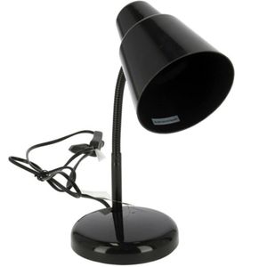 Zwarte bureaulamp/tafellamp 14 x 14 x 34 cm