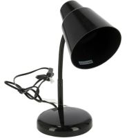 Zwarte bureaulamp/tafellamp 14 x 14 x 34 cm