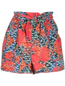 Ulla Johnson mini short Edlyn à taille haute - Rouge