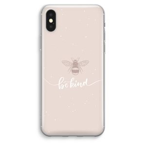 Be(e) kind: iPhone XS Max Transparant Hoesje