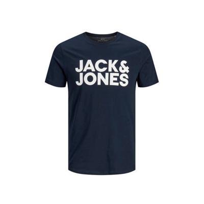 JACK & JONES ESSENTIALS T-shirt Jjecorp met logo donkerblauw