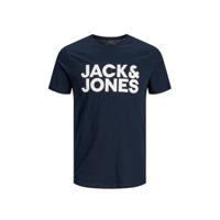 JACK & JONES ESSENTIALS T-shirt Jjecorp met logo donkerblauw