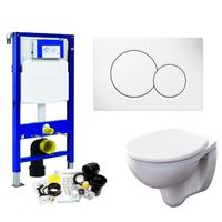 Geberit UP320 Toiletset set68 Geberit Bastia Compact Rimfree met Sigma drukplaat - thumbnail