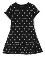 Givenchy Kids robe péplum à logo 4G imprimé - Noir