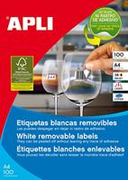 Apli Paper 3054 sticker, wit, multifunctioneel, afneembaar, 48,5 x 25,4 x 100 H