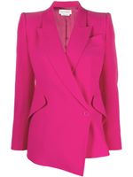 Alexander McQueen blazer à design asymétrique - Rose