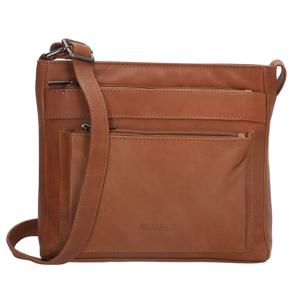 Beagles Leather Schoudertas Santa Lucia Cognac