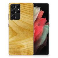 Samsung Galaxy S21 Ultra Bumper Hoesje Licht Hout