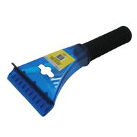 Kunststof ijskrabber/raamkrabber - blauw - met wisser - 21 cm