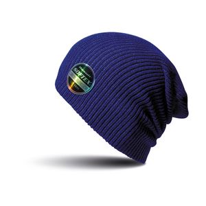 Warme gebreide Beanie wintermuts in het kobalt blauw   -