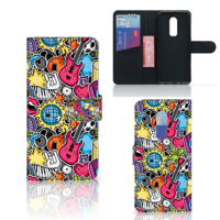 OnePlus 6 Wallet Case met Pasjes Punk Rock