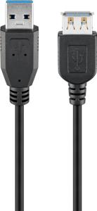 Goobay 93999 USB-kabel USB 3.2 Gen 1 (3.1 Gen 1) 3 m USB A Zwart