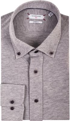 Giordano Heren Overhemd Grijs Flannel Button-down Modern Fit