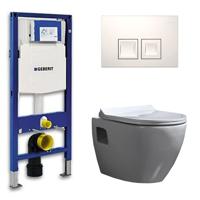 Geberit Up 100 Toiletset – Inbouw WC Hangtoilet Wandcloset - Daley Flatline Geberit Delta 50 Wit