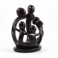 Beeldje Polystone Familie van 6 Personen (19 cm)