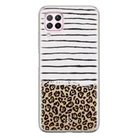 Huawei P40 Lite siliconen telefoonhoesje - Leopard lines