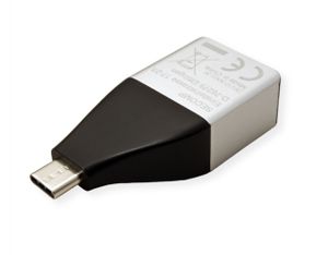 ROLINE 12.02.1110 tussenstuk voor kabels USB Type C RJ-45 Zilver