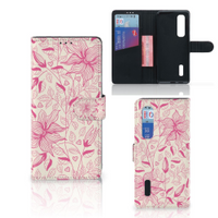 OPPO Find X2 Pro Hoesje Pink Flowers - thumbnail