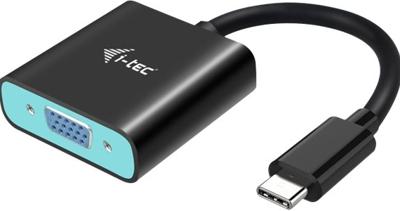 i-tec C31VGA60HZP video kabel adapter 0,15 m USB Type-C VGA (D-Sub) Zwart, Turkoois