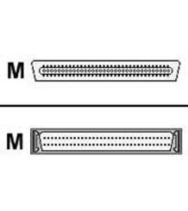 HP 68-pin high density to 68-pin VHD, LVD/SE Ultra2 quality SCSI Adapter for the C7401A tape drive