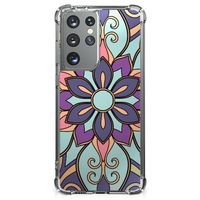 Samsung Galaxy S21 Ultra Case Purple Flower