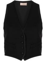 Blanca Vita gilet à col v - Noir