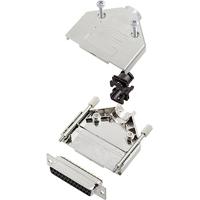 TRU COMPONENTS TCDTPKM25DMSK 7709268 connectorset SUB-D 180° aantal polen (aantal): 25 soldeerpunten 1 stuk.
