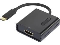 Renkforce RF-4472892 USB / HDMI Adapter [1x USB-C stekker - 1x HDMI-bus] Zwart Vergulde steekcontacten 15.00 cm