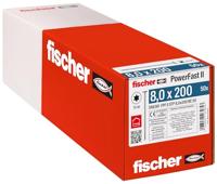 fischer 566361 STP 8,0 x 200, 50 STK. PowerFast II houtschroef, zilver