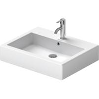 Duravit Vero wastafel onderzijde geslepen 60x47cm met kraangat en overloop met wondergliss wit 04546000271