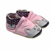 Rose et Chocolat babyslofjes Classic Sweetheart Kitty Pink Maat - thumbnail