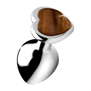 XR Brands Tiger Eye Heart - Butt Plug - Medium