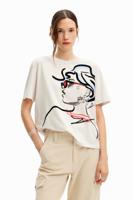 Effen T-shirt illustratie - WHITE - L - thumbnail