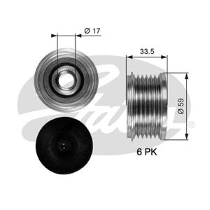 Dynamovrijloop DriveAlign® GATES, u.a. für Citroën, Fiat, Land Rover, Ford, Lancia, Peugeot, Mini, Volvo