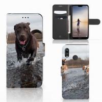 Huawei P20 Lite Telefoonhoesje met Pasjes Honden Labrador