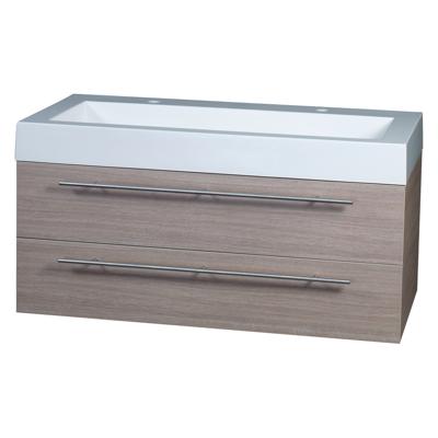 Differnz Force badkamermeubel 100cm 2 kraangaten eiken