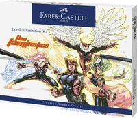 Faber Castell FC-167195 Tekenstift Faber-Castell Pitt Artist Pen Comic Illustratie Set - thumbnail