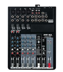 DAP GIG-83CFX - 5-kanaals live mixer met een ingebouwde effectenprocessor