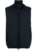 Kiton gilet matelassé à col montant - Bleu