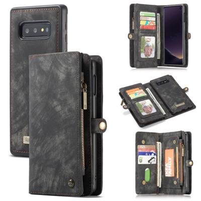 Caseme - vintage 2 in 1 portemonnee hoes - Samsung Galaxy S10e - Zwart