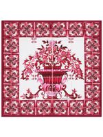 Dolce & Gabbana Majolica-print twill scarf - Rouge - thumbnail