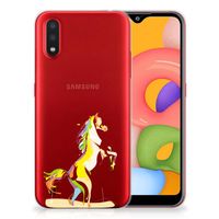 Samsung Galaxy A01 Telefoonhoesje met Naam Horse Color - thumbnail