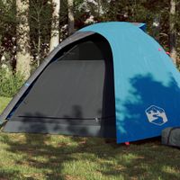 Tent 4-persoons 267x272x145 cm 185T taft blauw