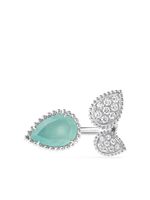 Boucheron bague Serpent Bohème en or blanc 18ct sertie de diamants et de turquoise - Argent