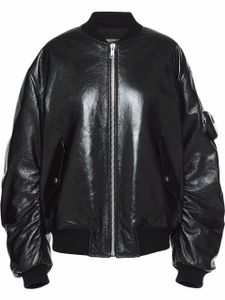 Prada veste bomber en cuir Nappa - Noir