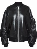 Prada veste bomber en cuir Nappa - Noir - thumbnail